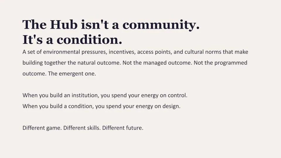 The Hub Manifesto